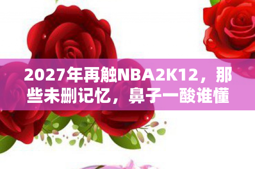 2027年再触NBA2K12,那些未删记忆,鼻子一酸谁懂啊! 2027年再触NBA2K12,那些未删记忆,鼻子一酸谁懂啊!