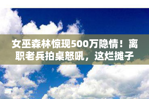 女巫森林惊现500万隐情!离职老兵拍桌怒吼,这烂摊子早该掀了! 女巫森林惊现500万隐情!离职老兵拍桌怒吼,这烂摊子早该掀了!