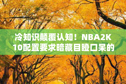 冷知识颠覆认知!NBA2K10配置要求暗藏目瞪口呆的炸弹级设计 冷知识颠覆认知!NBA2K10配置要求暗藏目瞪口呆的炸弹级设计