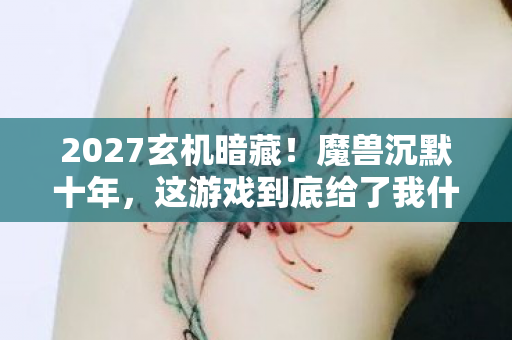 2027玄机暗藏!魔兽沉默十年,这游戏到底给了我什么? 2027玄机暗藏!魔兽沉默十年,这游戏到底给了我什么?