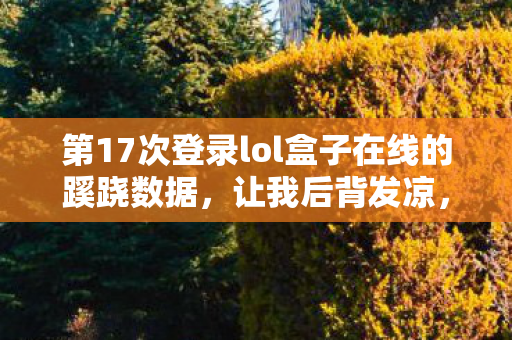 第17次登录lol盒子在线的蹊跷数据图片