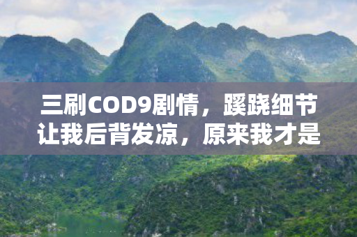 三刷COD9剧情,蹊跷细节让我后背发凉,原来我才是被耍的猴 三刷COD9剧情,蹊跷细节让我后背发凉,原来我才是被耍的猴