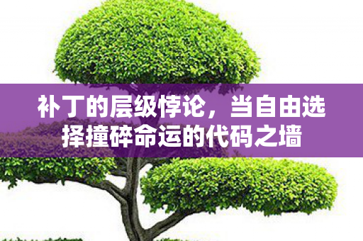 补丁的层级悖论,当自由选择撞碎命运的代码之墙 补丁的层级悖论,当自由选择撞碎命运的代码之墙