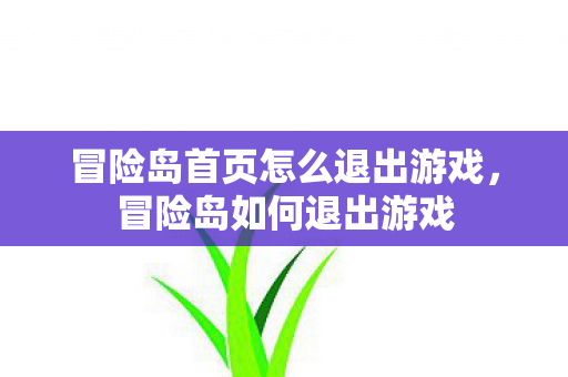 冒险岛首页怎么退出游戏,冒险岛如何退出游戏 冒险岛首页怎么退出游戏,冒险岛如何退出游戏