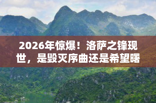 2026年惊爆!洛萨之锋现世,是毁灭序曲还是希望曙光? 2026年惊爆!洛萨之锋现世,是毁灭序曲还是希望曙光?