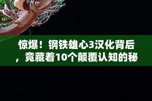 惊爆!钢铁雄心3汉化背后,竟藏着10个颠覆认知的秘密设计! 惊爆!钢铁雄心3汉化背后,竟藏着10个颠覆认知的秘密设计!