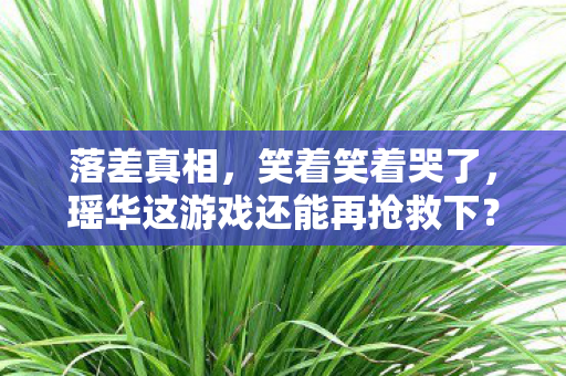 落差真相,笑着笑着哭了,瑶华这游戏还能再抢救下? 落差真相,笑着笑着哭了,瑶华这游戏还能再抢救下?