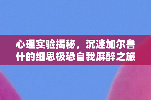 心理实验揭秘,沉迷加尔鲁什的细思极恐自我麻醉之旅 心理实验揭秘,沉迷加尔鲁什的细思极恐自我麻醉之旅