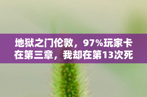 地狱之门伦敦,97%玩家卡在第三章,我却在第13次死亡时摸到了通关密码 地狱之门伦敦,97%玩家卡在第三章,我却在第13次死亡时摸到了通关密码