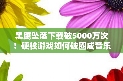 黑鹰坠落下载破5000万次!硬核游戏如何破圈成音乐综艺新宠? 黑鹰坠落下载破5000万次!硬核游戏如何破圈成音乐综艺新宠?