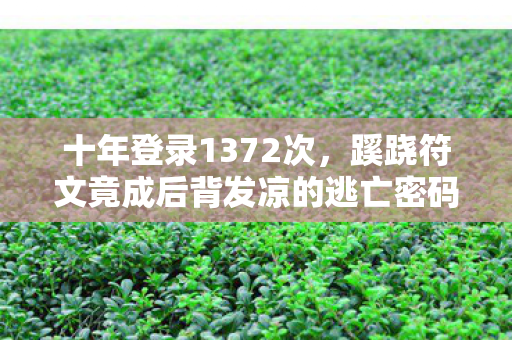 蹊跷符文竟成后背发凉的逃亡密码图片