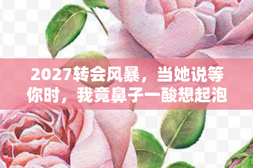 2027转会风暴，当她说等你时，我竟鼻子一酸想起泡面碗底的油渍