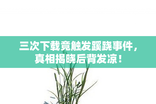 三次下载竟触发蹊跷事件,真相揭晓后背发凉! 三次下载竟触发蹊跷事件,真相揭晓后背发凉!