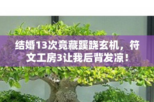 结婚13次竟藏蹊跷玄机,符文工房3让我后背发凉! 结婚13次竟藏蹊跷玄机,符文工房3让我后背发凉!