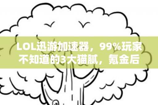 LOL迅游加速器,99%玩家不知道的3大猫腻,氪金后秒变冤大头? LOL迅游加速器,99%玩家不知道的3大猫腻,氪金后秒变冤大头?