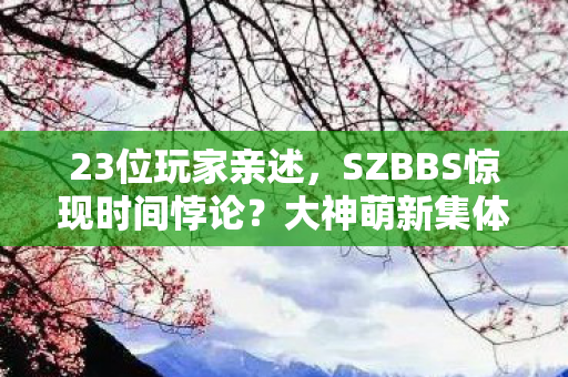 23位玩家亲述，SZBBS惊现时间悖论？大神萌新集体绷不住！