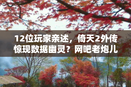 12位玩家亲述,倚天2外传惊现数据幽灵?网吧老炮儿绷不住泪洒当场 12位玩家亲述,倚天2外传惊现数据幽灵?网吧老炮儿绷不住泪洒当场