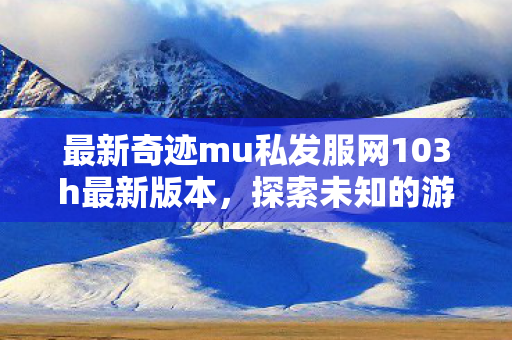 最新奇迹mu私发服网103h最新版本，探索未知的游戏世界，奇迹mu私发服网103h最新版本，探索未知游戏世界