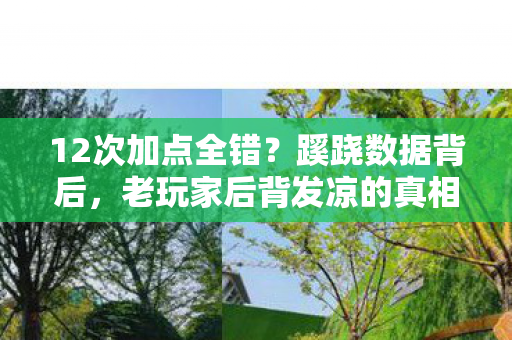 12次加点全错？蹊跷数据背后，老玩家后背发凉的真相