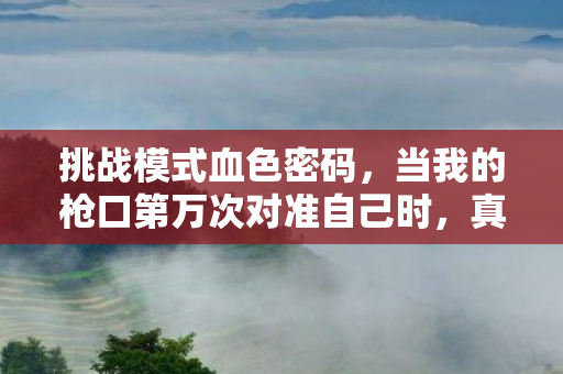 挑战模式血色密码,当我的枪口第万次对准自己时,真相才毛骨悚然 挑战模式血色密码,当我的枪口第万次对准自己时,真相才毛骨悚然