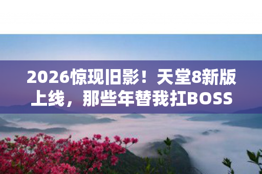 2026惊现旧影!天堂8新版上线,那些年替我扛BOSS的人,鼻子一酸 2026惊现旧影!天堂8新版上线,那些年替我扛BOSS的人,鼻子一酸