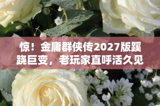 惊!金庸群侠传2027版蹊跷巨变,老玩家直呼活久见! 惊!金庸群侠传2027版蹊跷巨变,老玩家直呼活久见!