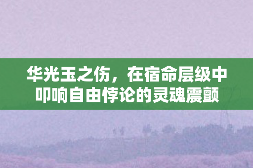 华光玉之伤，在宿命层级中叩响自由悖论的灵魂震颤