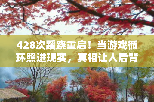 428次蹊跷重启!当游戏循环照进现实,真相让人后背发凉 428次蹊跷重启!当游戏循环照进现实,真相让人后背发凉