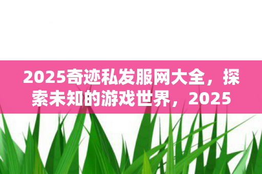 2025奇迹私发服网大全,探索未知的游戏世界,2025奇迹私发服网大全,解锁未知游戏世界的神秘之旅 2025奇迹私发服网大全,探索未知的游戏世界,2025奇迹私发服网大全,解锁未知游戏世界的神秘之旅
