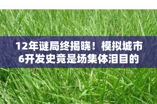 12年谜局终揭晓！模拟城市6开发史竟是场集体泪目的葬礼