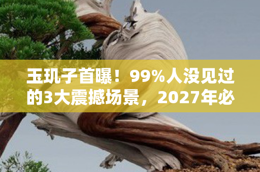 玉玑子首曝!99%人没见过的3大震撼场景,2027年必火! 玉玑子首曝!99%人没见过的3大震撼场景,2027年必火!