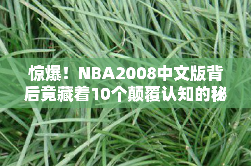 惊爆!NBA2008中文版背后竟藏着10个颠覆认知的秘密设计! 惊爆!NBA2008中文版背后竟藏着10个颠覆认知的秘密设计!