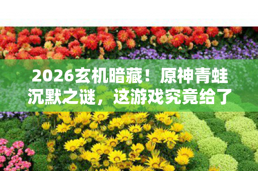2026玄机暗藏!原神青蛙沉默之谜,这游戏究竟给了我什么? 2026玄机暗藏!原神青蛙沉默之谜,这游戏究竟给了我什么?