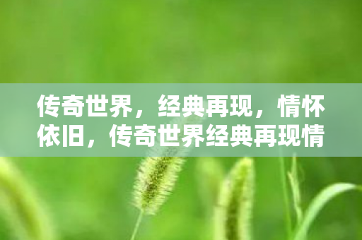 传奇世界,经典再现,情怀依旧,传奇世界经典再现情怀依旧 传奇世界,经典再现,情怀依旧,传奇世界经典再现情怀依旧