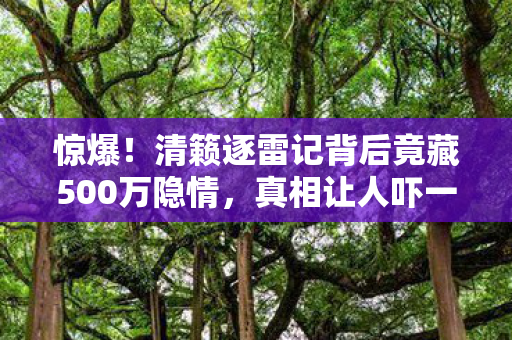 惊爆!清籁逐雷记背后竟藏500万隐情,真相让人吓一跳! 惊爆!清籁逐雷记背后竟藏500万隐情,真相让人吓一跳!
