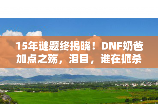 15年谜题终揭晓!DNF奶爸加点之殇,泪目,谁在扼杀我们的青春? 15年谜题终揭晓!DNF奶爸加点之殇,泪目,谁在扼杀我们的青春?