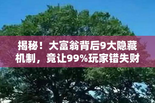 揭秘!大富翁背后9大隐藏机制,竟让99%玩家错失财富密码? 揭秘!大富翁背后9大隐藏机制,竟让99%玩家错失财富密码?