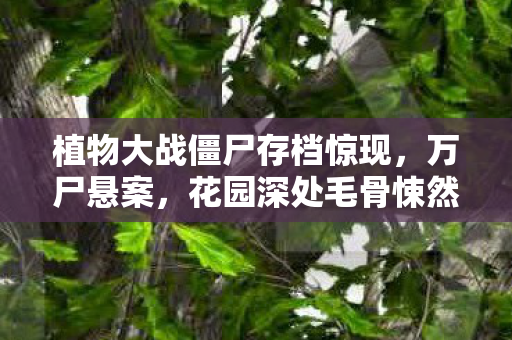 植物大战僵尸存档惊现,万尸悬案,花园深处毛骨悚然真相 植物大战僵尸存档惊现,万尸悬案,花园深处毛骨悚然真相