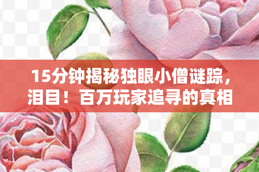 15分钟揭秘独眼小僧谜踪,泪目!百万玩家追寻的真相竟是…… 15分钟揭秘独眼小僧谜踪,泪目!百万玩家追寻的真相竟是……