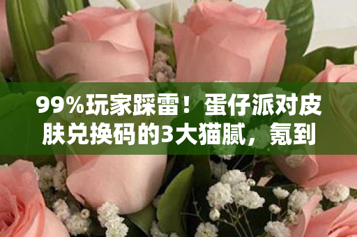 蛋仔派对皮肤兑换码的3大猫腻图片