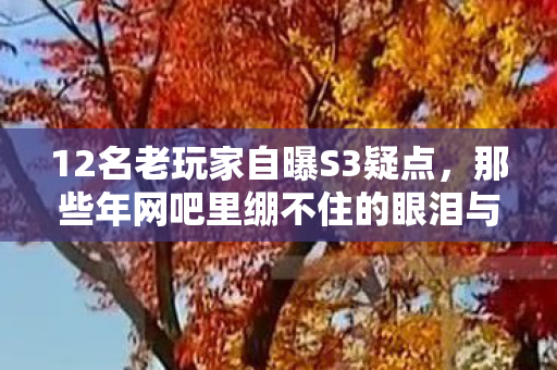 12名老玩家自曝S3疑点,那些年网吧里绷不住的眼泪与狂笑 12名老玩家自曝S3疑点,那些年网吧里绷不住的眼泪与狂笑