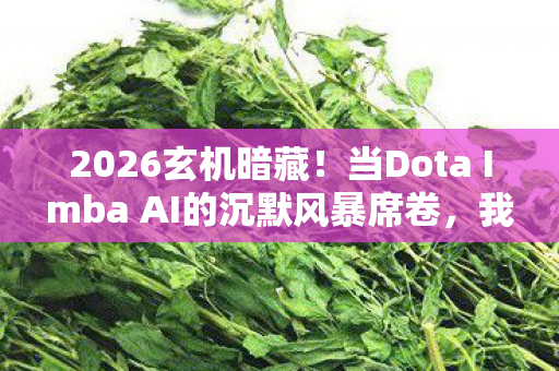 2026玄机暗藏!当Dota Imba AI的沉默风暴席卷,我得到了什么? 2026玄机暗藏!当Dota Imba AI的沉默风暴席卷,我得到了什么?
