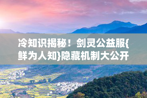 隐藏机制大公开图片