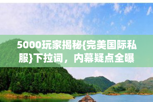 5000玩家揭秘图片