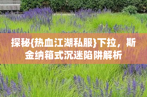 斯金纳箱式沉迷陷阱解析图片