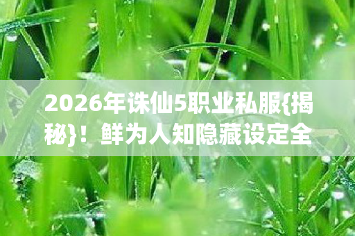 2026年诛仙5职业私服图片