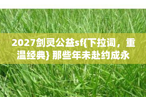 2027剑灵公益sf图片