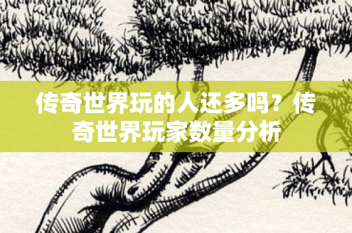 传奇世界玩的人还多吗?传奇世界玩家数量分析 传奇世界玩的人还多吗?传奇世界玩家数量分析