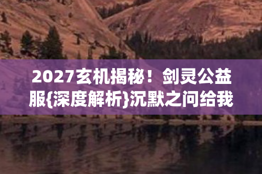 沉默之问给我的感悟图片