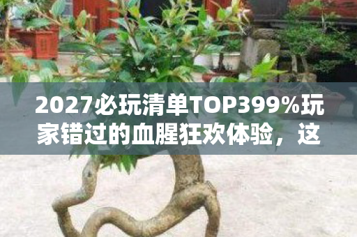 2027必玩清单TOP399%玩家错过的血腥狂欢体验，这3个细节让你直呼血赚！